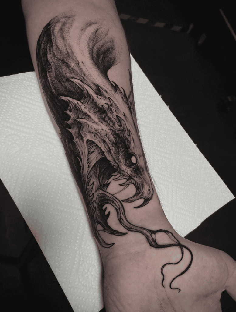 Basilisk Fierce Snake Tattoo
