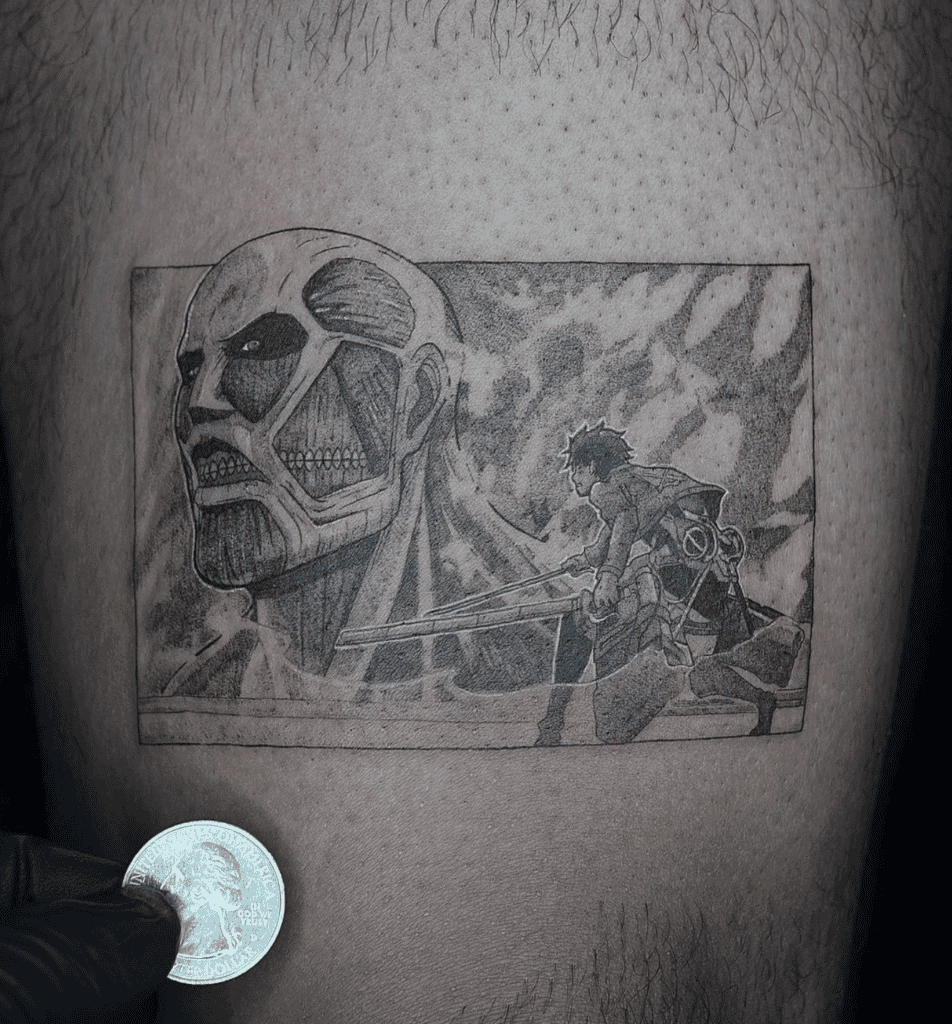 Bertholdt Colossal Titan Frame Attack on Titan Tattoo