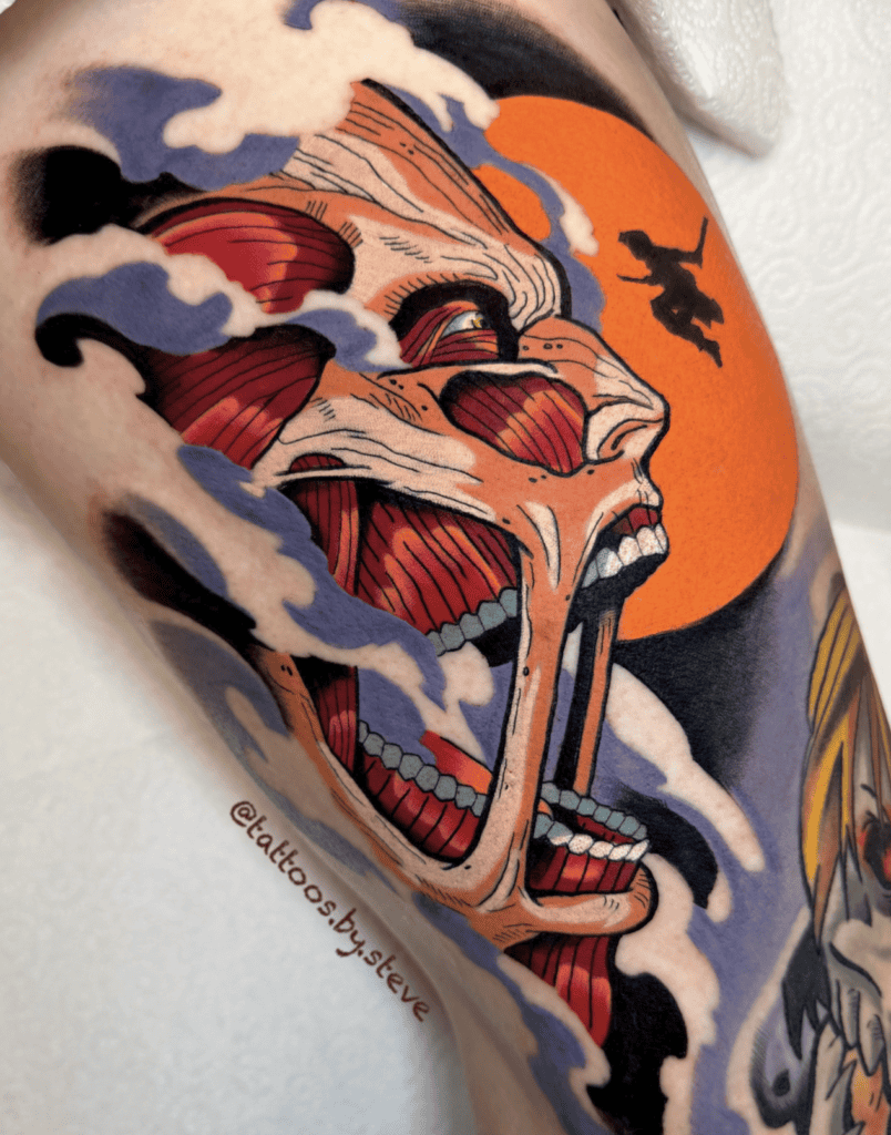 Bertholdt Colossal Titan v Eren Attack on Titan Tattoo