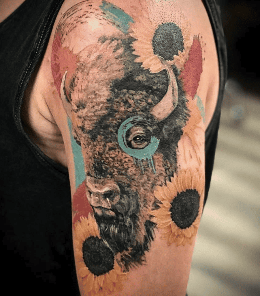 Bison Art Bovine Tattoo