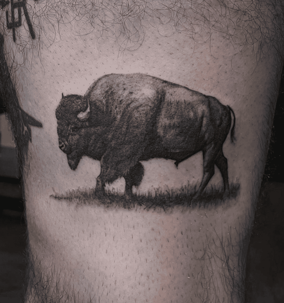 Bison Bull Bovine Tattoo