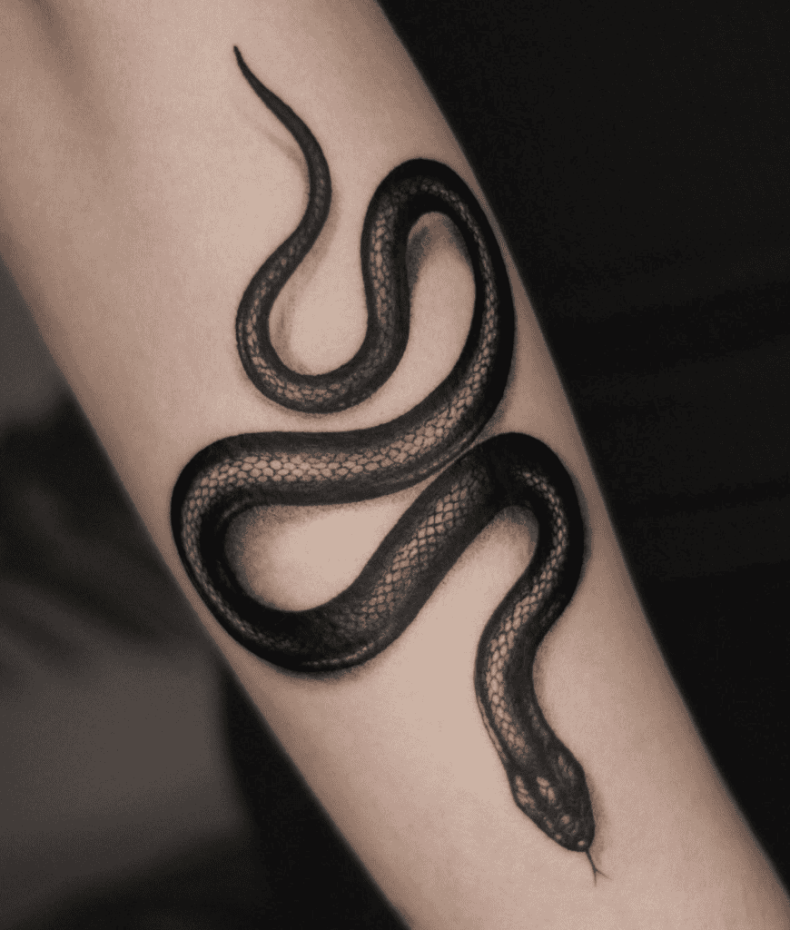 Black Mamba Snake Tattoo
