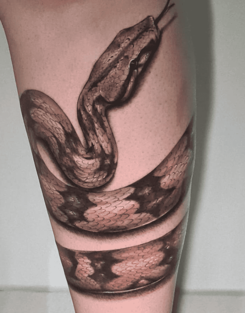 Boa Constrictor Coil Snake Tattoo