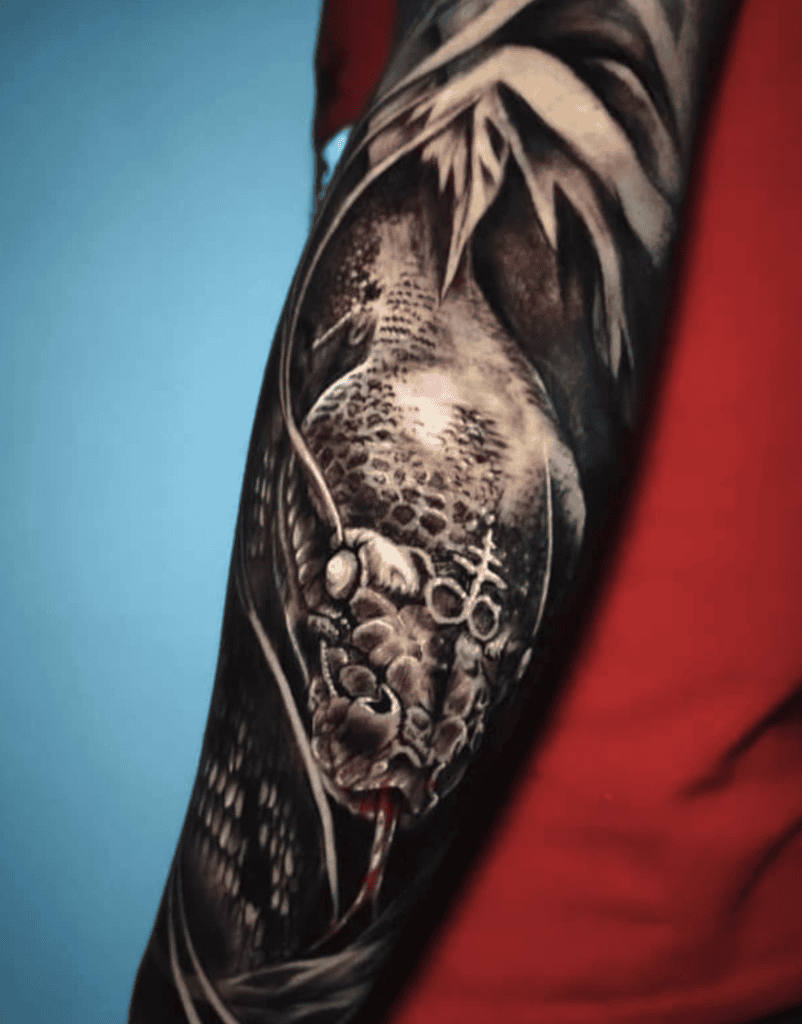 Boa Constrictor Face Snake Tattoo