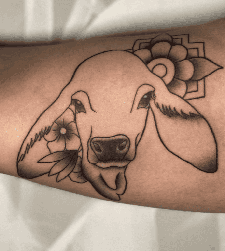 Brahman Cattle Calf Bovine Tattoo
