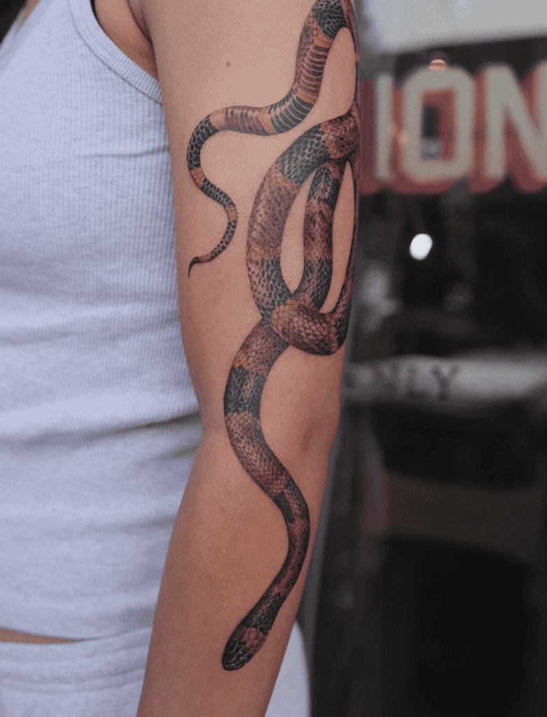 Coral Snake Coil Tattoo