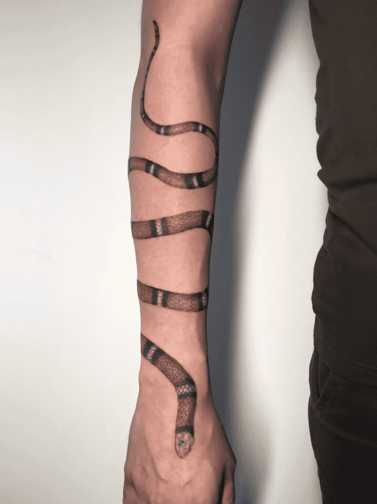 Coral Snake Long Tattoo