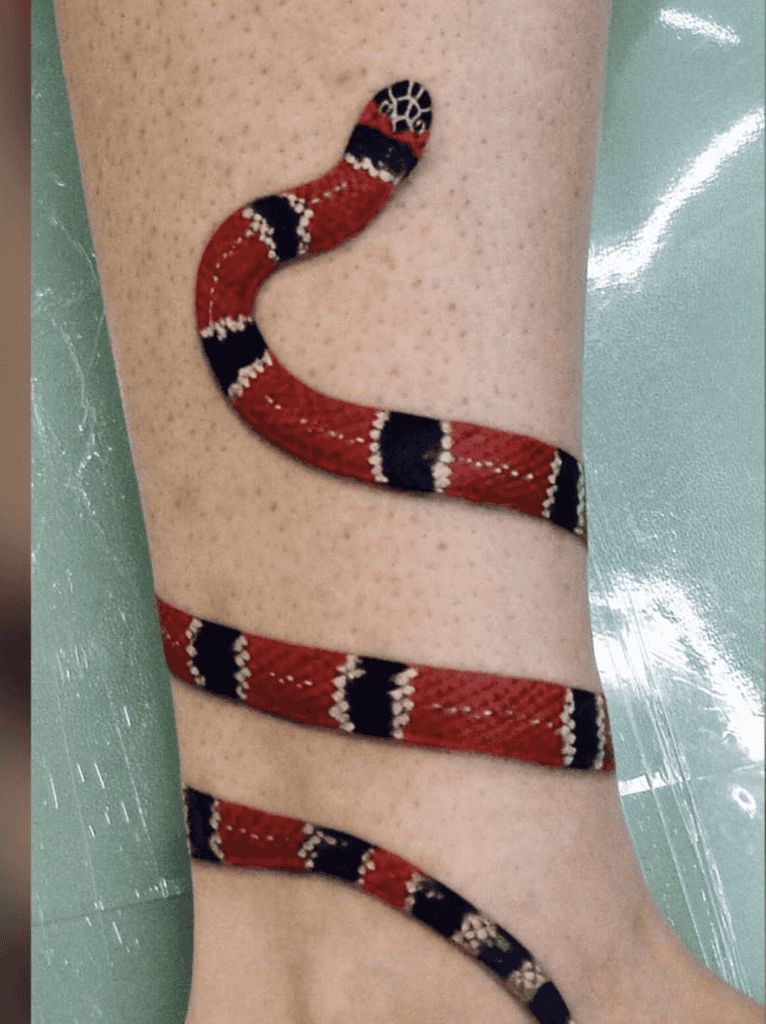 Coral Snake Wrap Tattoo