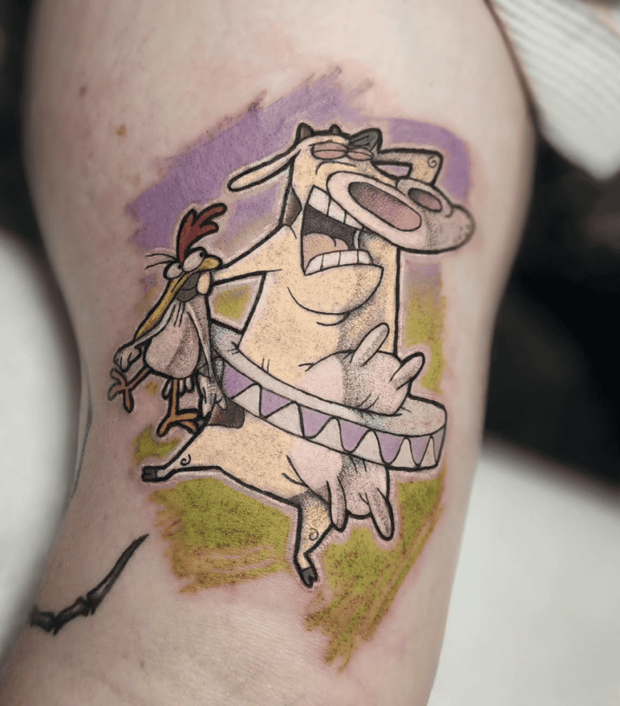 Cow and Chicken Bovine Tattoo