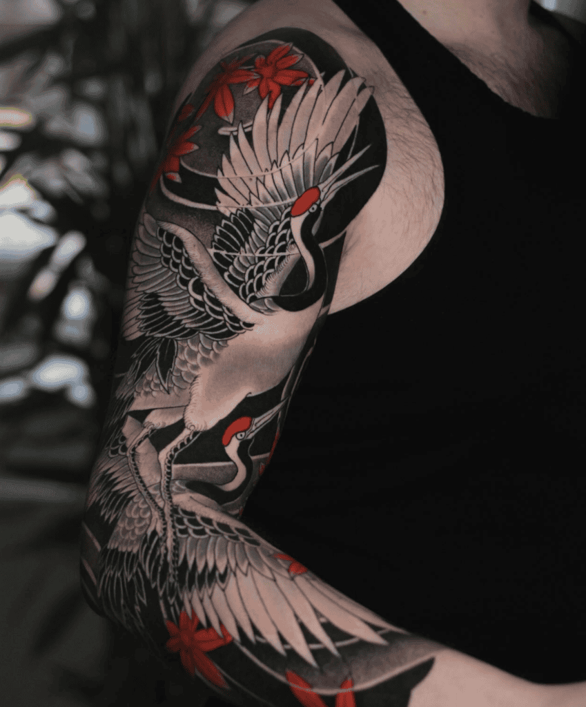 Crane Fly Irezumi Tattoo