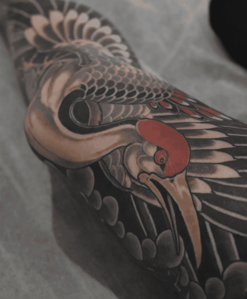 Crane Irezumi Tattoo
