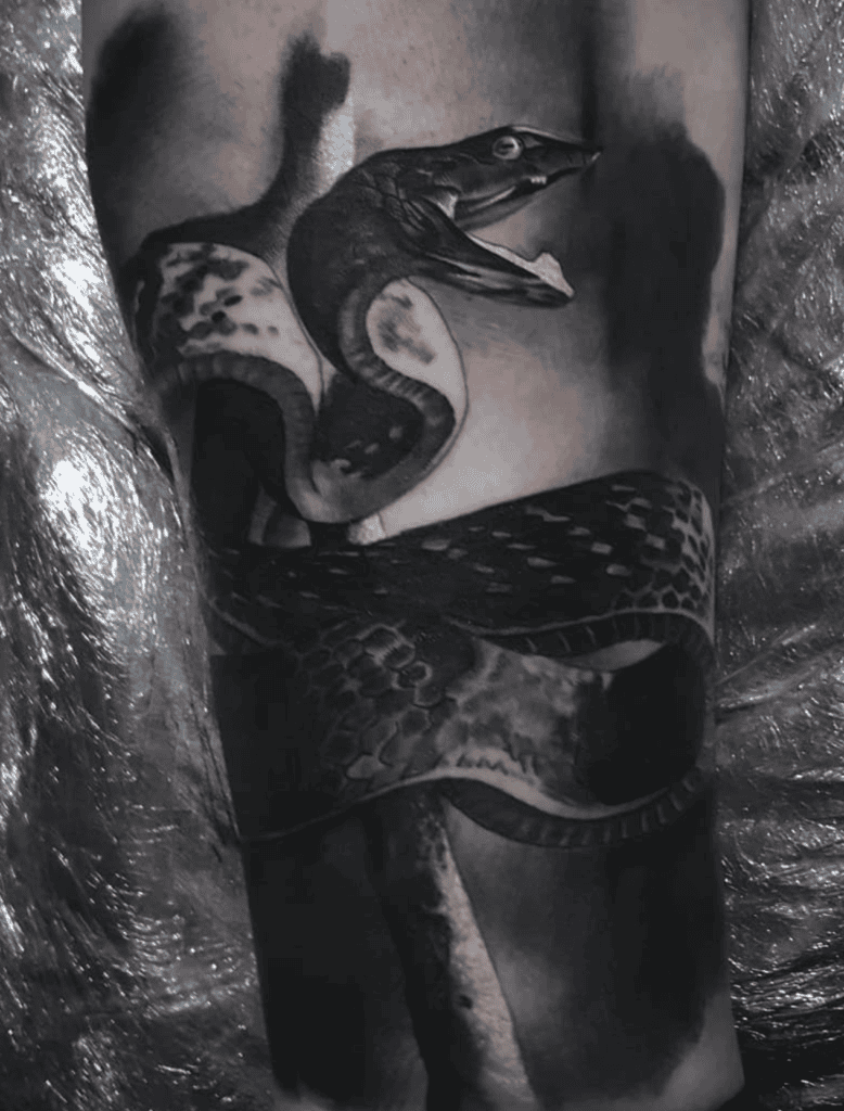 Dark Vine Snake Tattoo