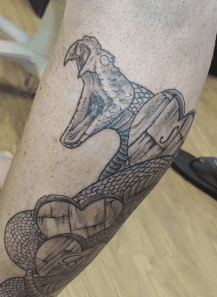 Eastern Diamondback Fierce Rattlesnake Tattoo
