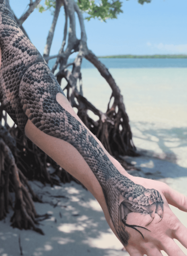 Eastern Diamondback Rattlesnake Tattoo