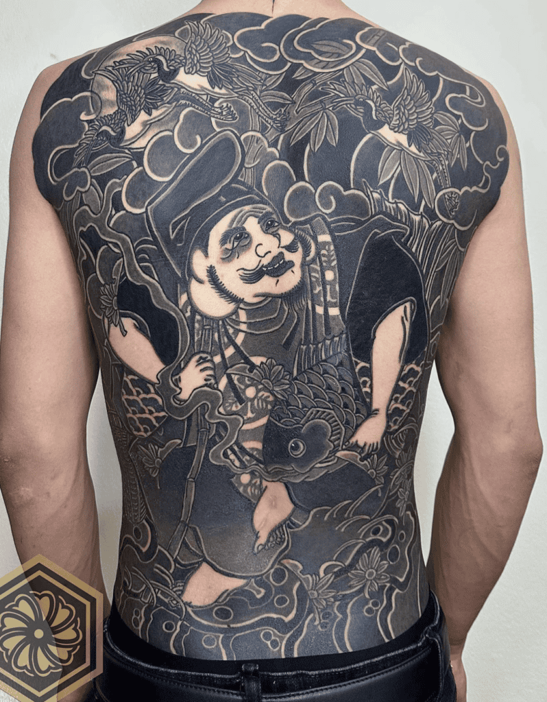 Ebisu Lucky Japanese Mythology Tattoo