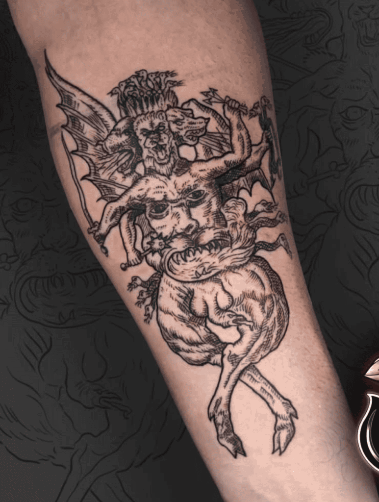 Enki Deity Mesopotamian Mythology Tattoo