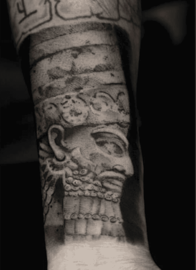 Enlil Carving Mesopotamian Mythology Tattoo