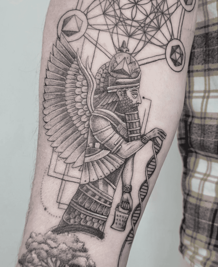 Enlil Deity Mesopotamian Mythology Tattoo