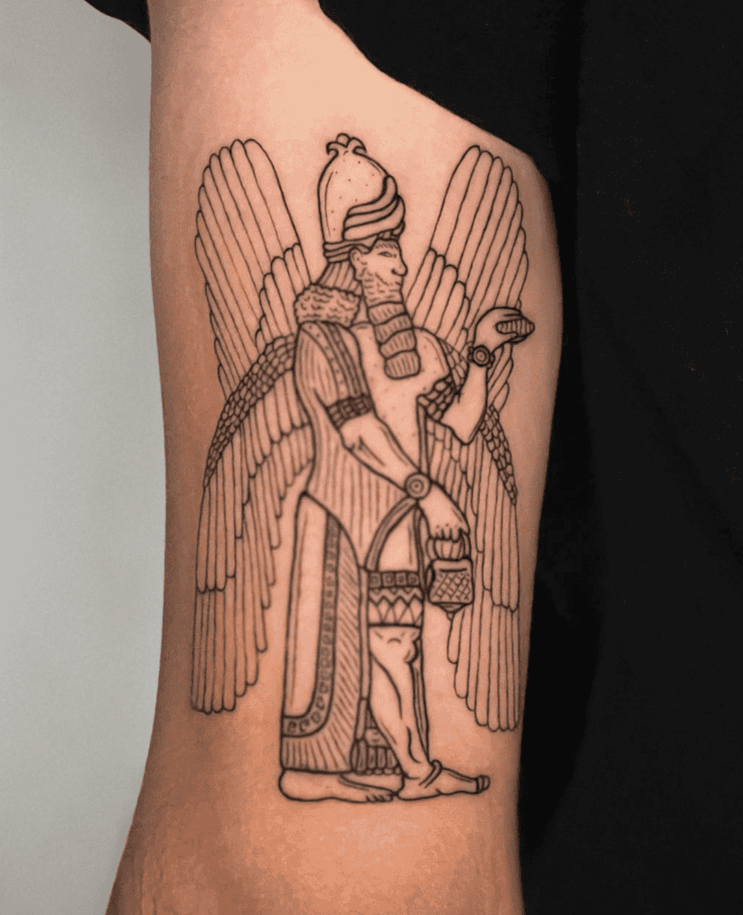Enlil Glyph Mesopotamian Mythology Tattoo