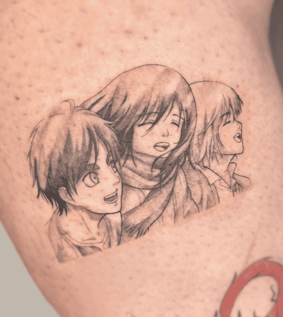 Eren Yeager Friends Attack on Titan Tattoo