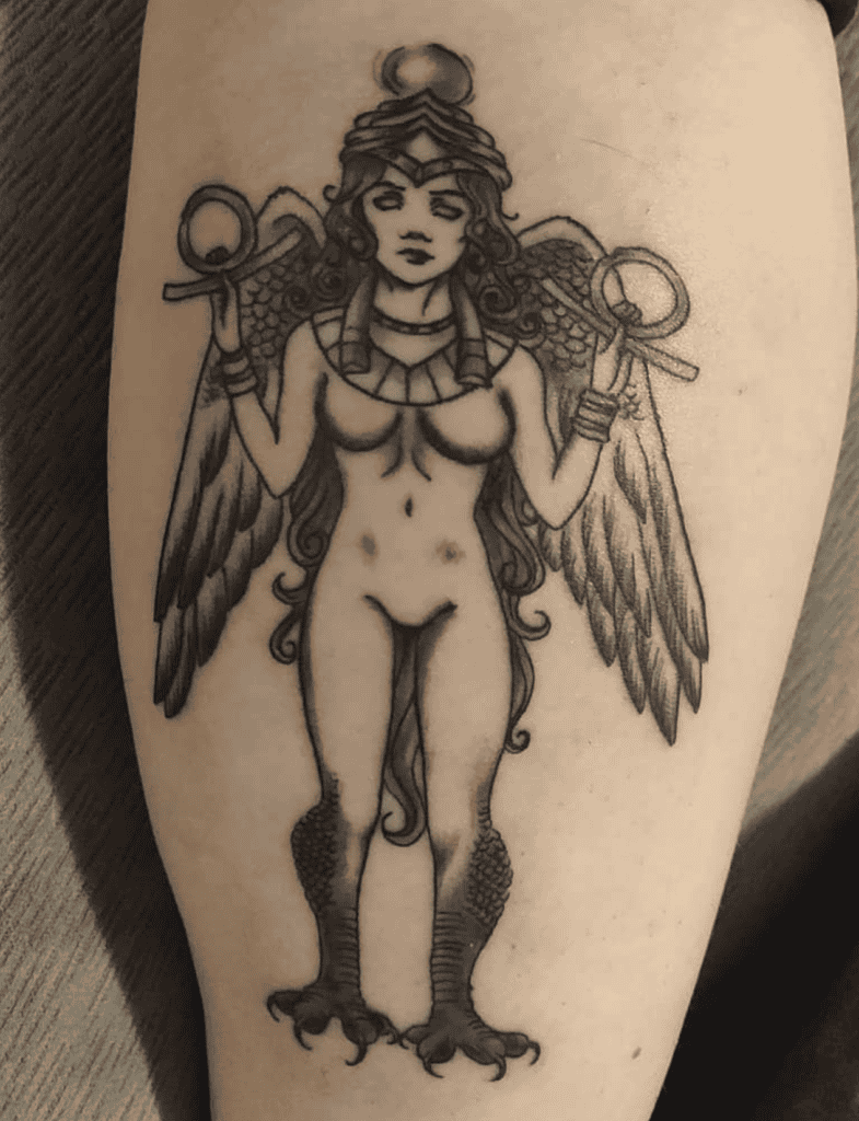 Ereshkigal Deity Mesopotamian Mythology Tattoo