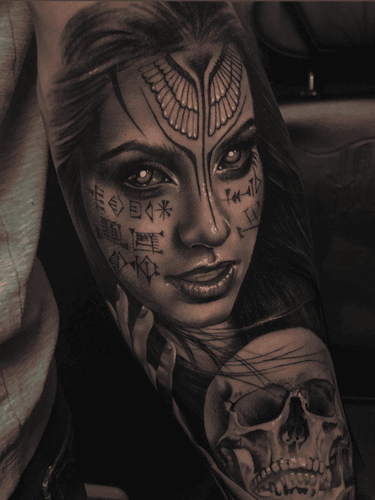 Ereshkigal Goddess Mesopotamian Mythology Tattoo