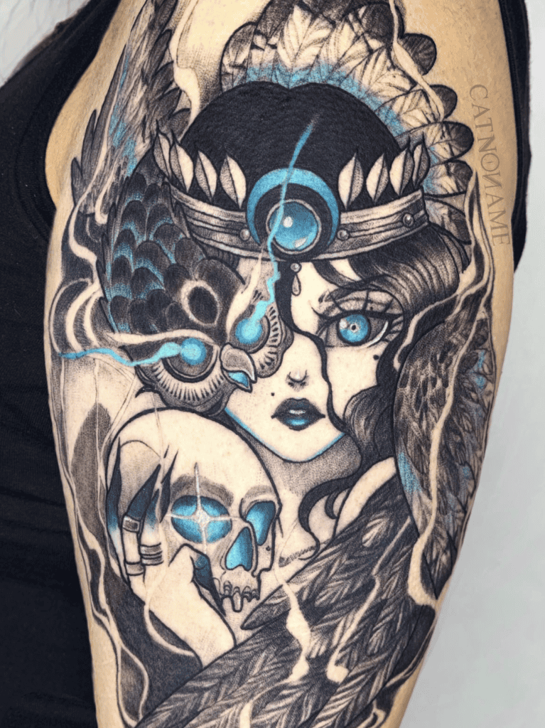 Ereshkigal Mesopotamian Mythology Tattoo