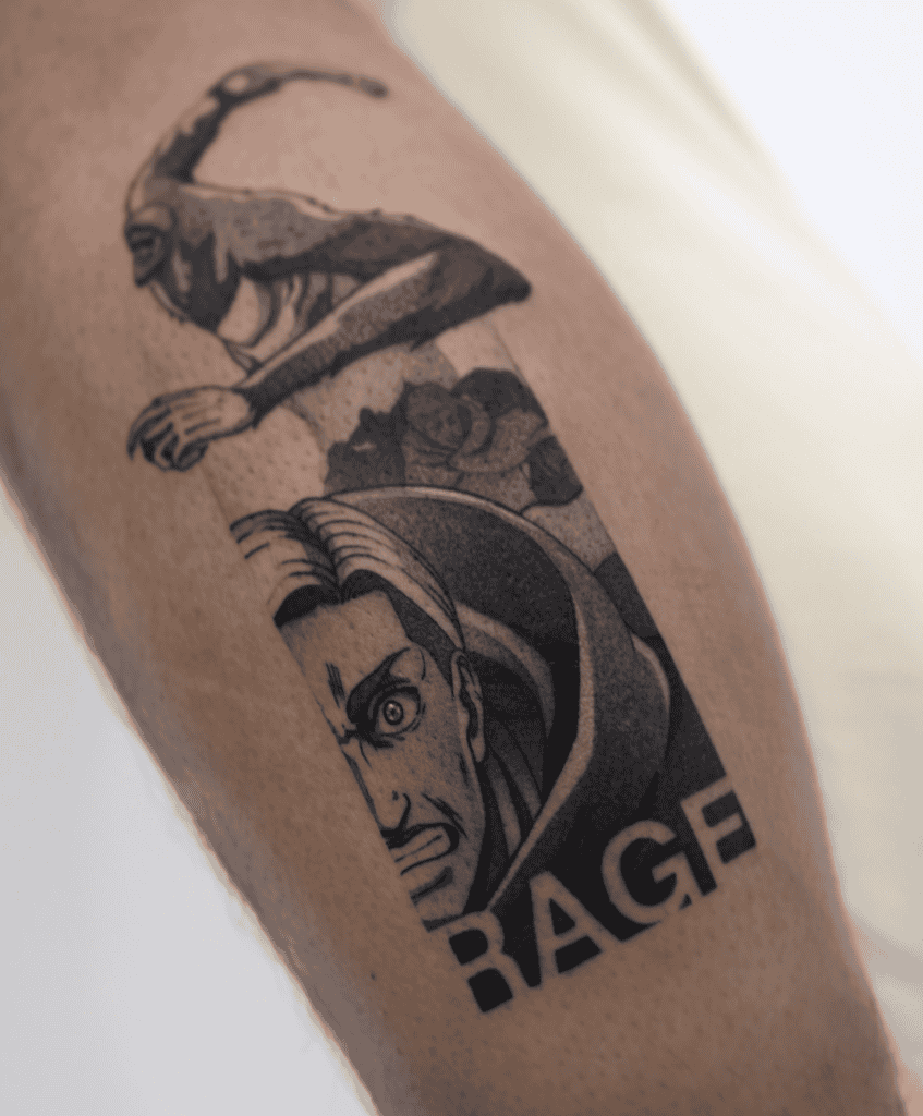 Erwin Smith Charge Attack on Titan Tattoo