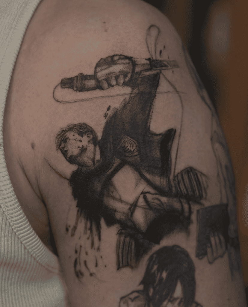 Erwin Smith Fight Attack on Titan Tattoo