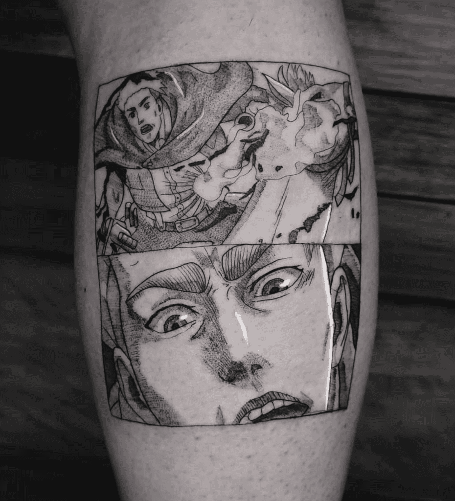 Erwin Smith Panel Attack on Titan Tattoo
