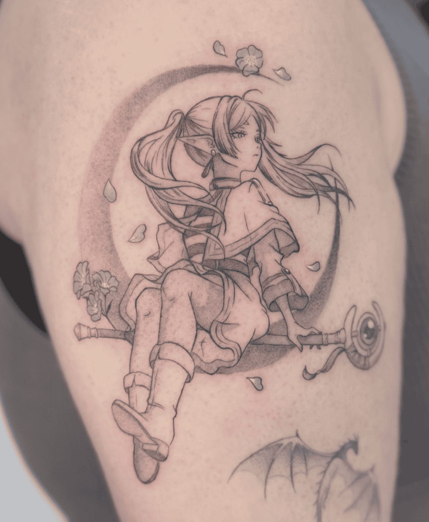 Frieren Moon Tattoo