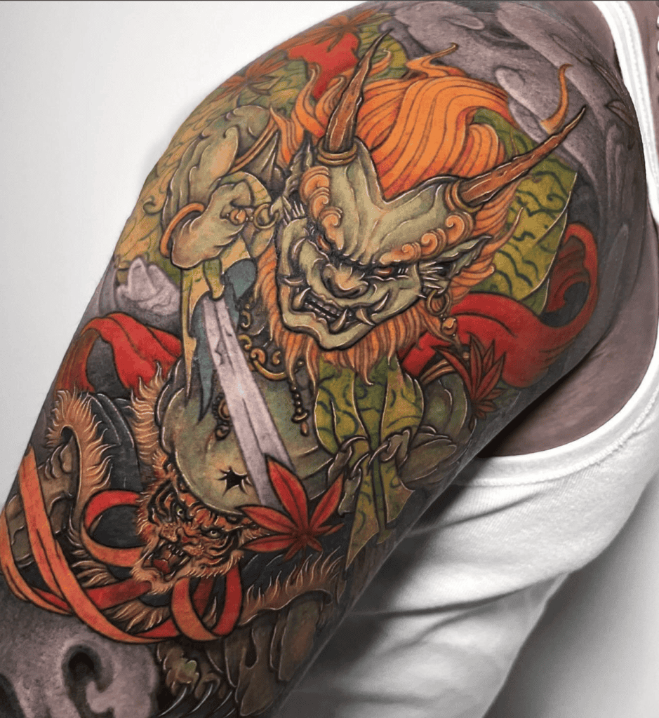 Fūjin Sword Irezumi Tattoo