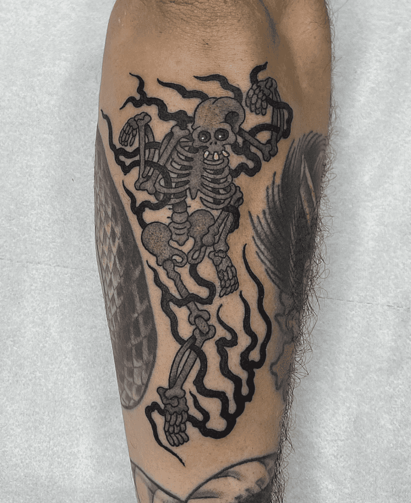Gashadokuro Small Japanese Mythology Tattoo