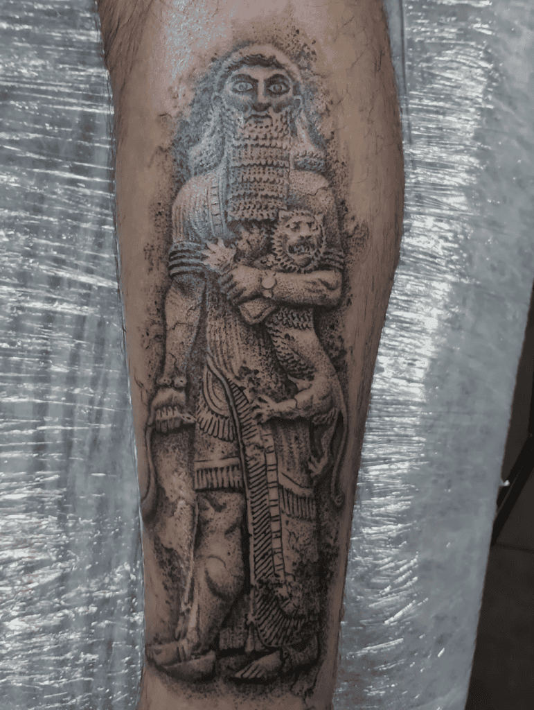 Gilgamesh Demi God Mesopotamian Mythology Tattoo