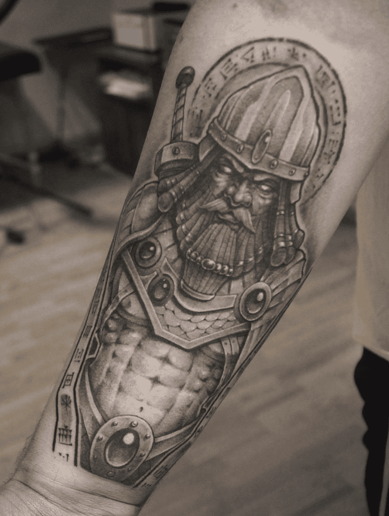 Gilgamesh Warrior Mesopotamian Mythology Tattoo
