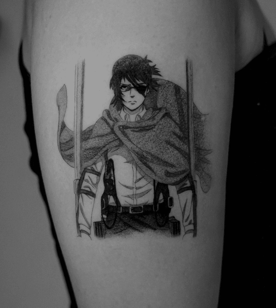 Hange Zoë Swords Attack on Titan Tattoo