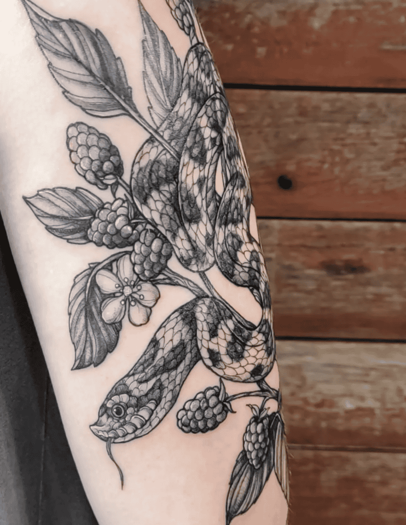 Hognose Fruit Snake Tattoo
