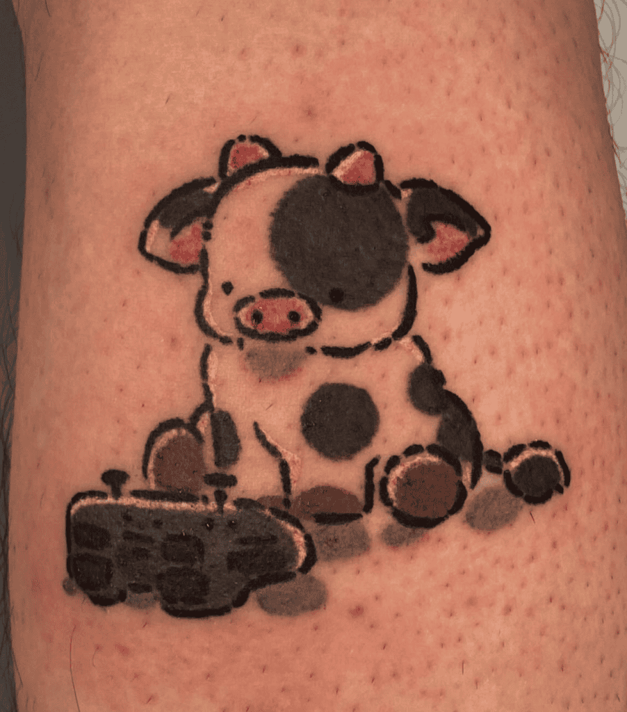 Holstein Friesian Cute Bovine Tattoo