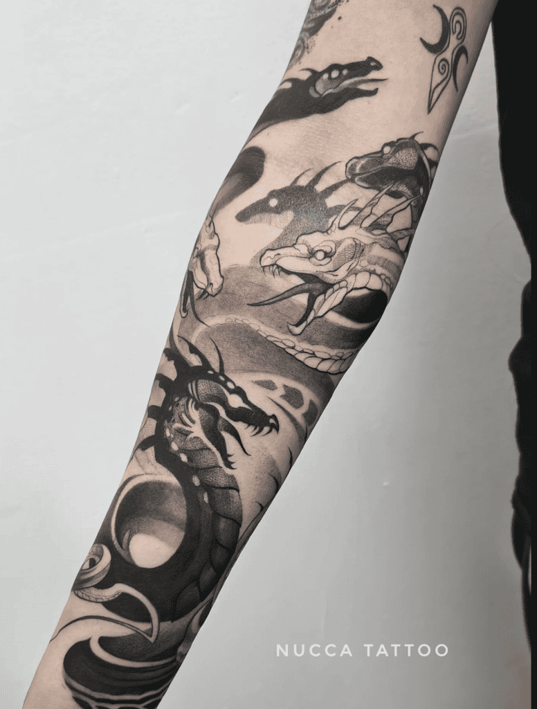 Hydra Snake Serpent Tattoo