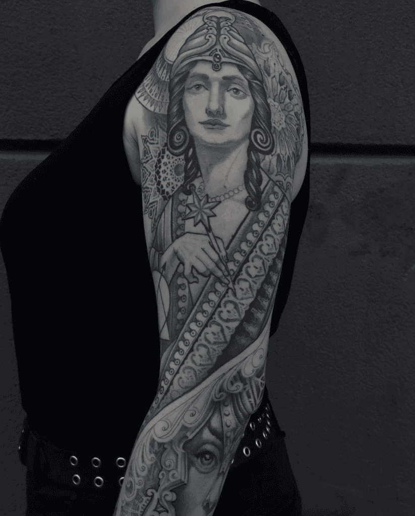 Inanna Goddess Mesopotamian Mythology Tattoo