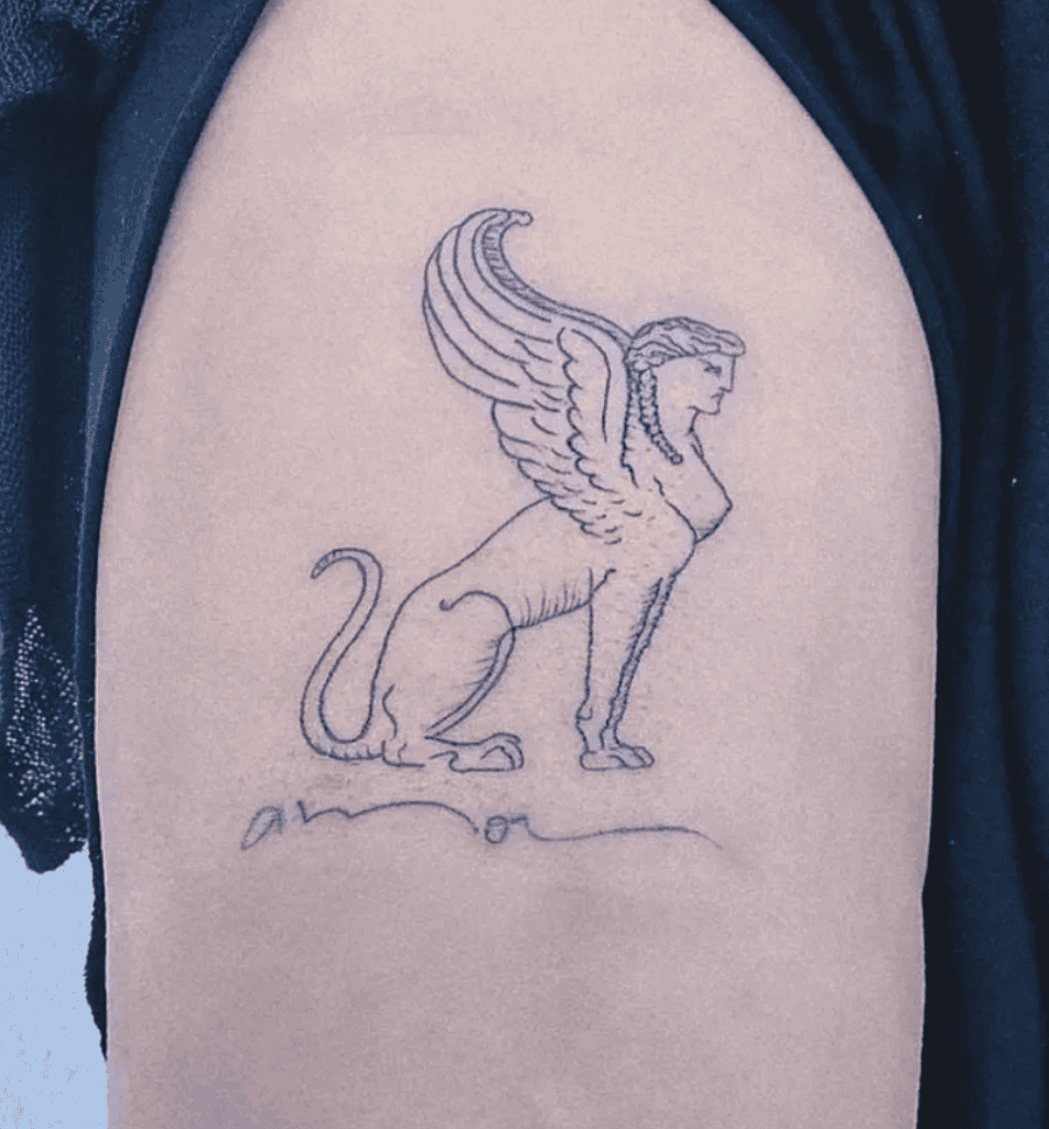 Inanna Sphynx Mesopotamian Mythology Tattoo