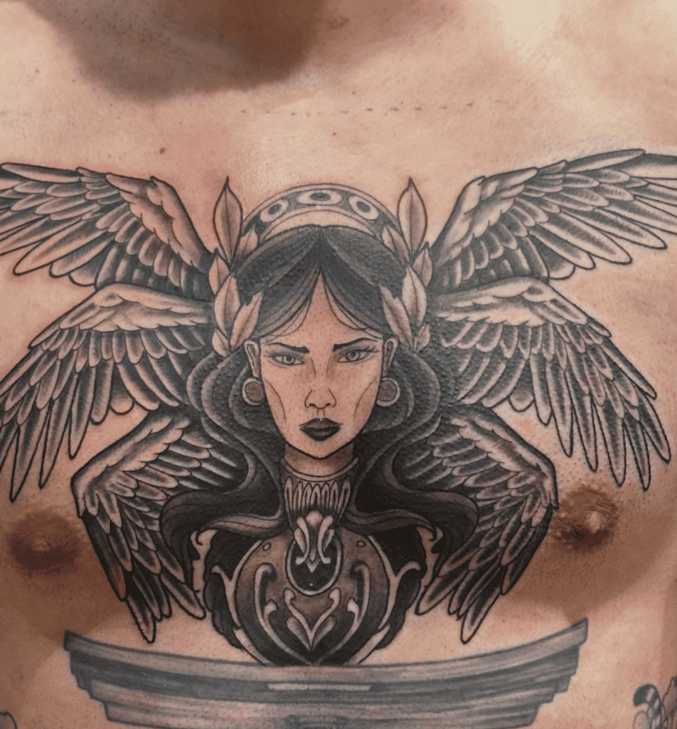 Inanna Wings Mesopotamian Mythology Tattoo