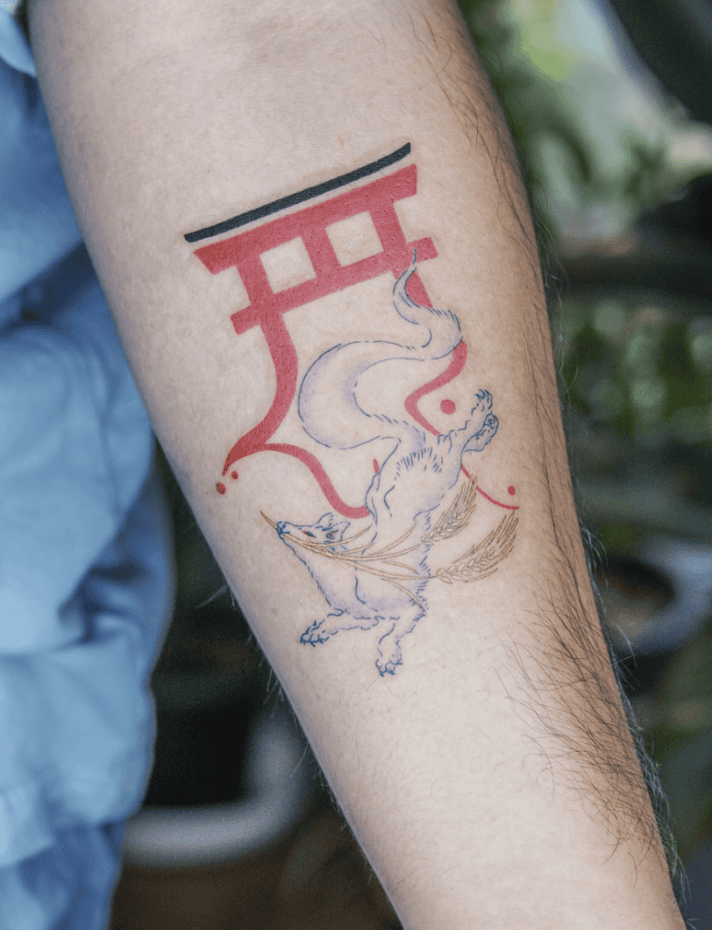Inari Ōkami Japanese Mythology Tattoo