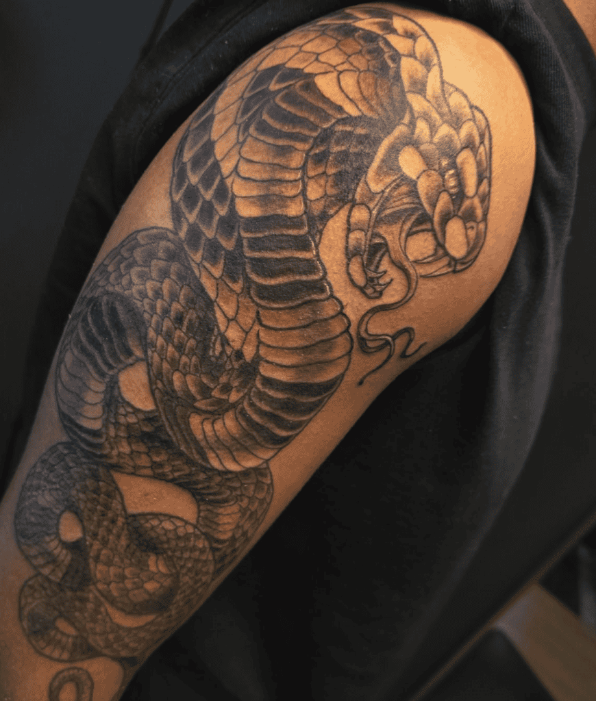 Indian Cobra Fierce Snake Tattoo