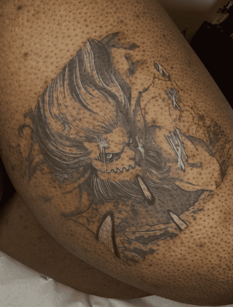 Jaw Titan Frame Attack on Titan Tattoo