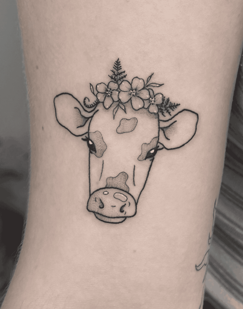 Jersey Cattle Cow Bovine Tattoo