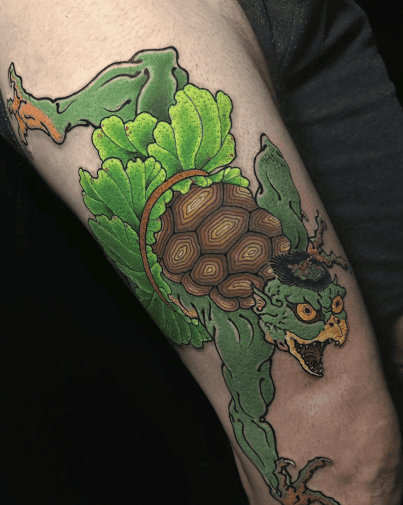 Kappa Pounce Japanese Mythology Tattoo