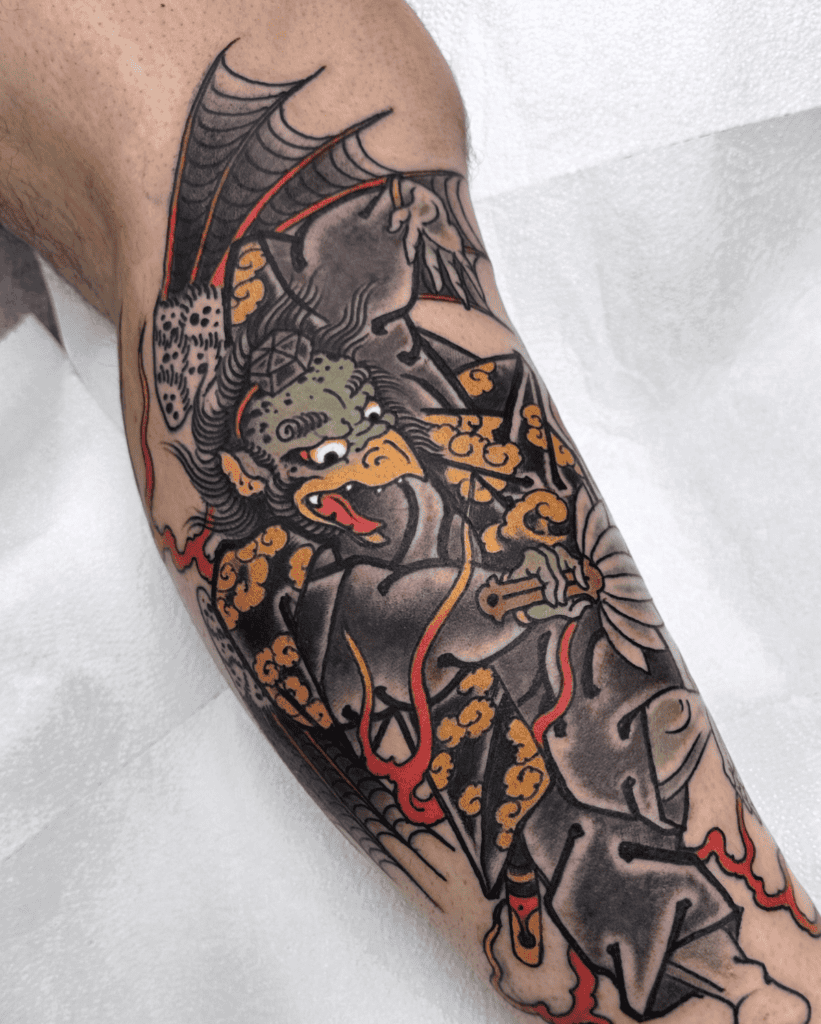 Karasu Tengu Kappa Japanese Mythology Tattoo