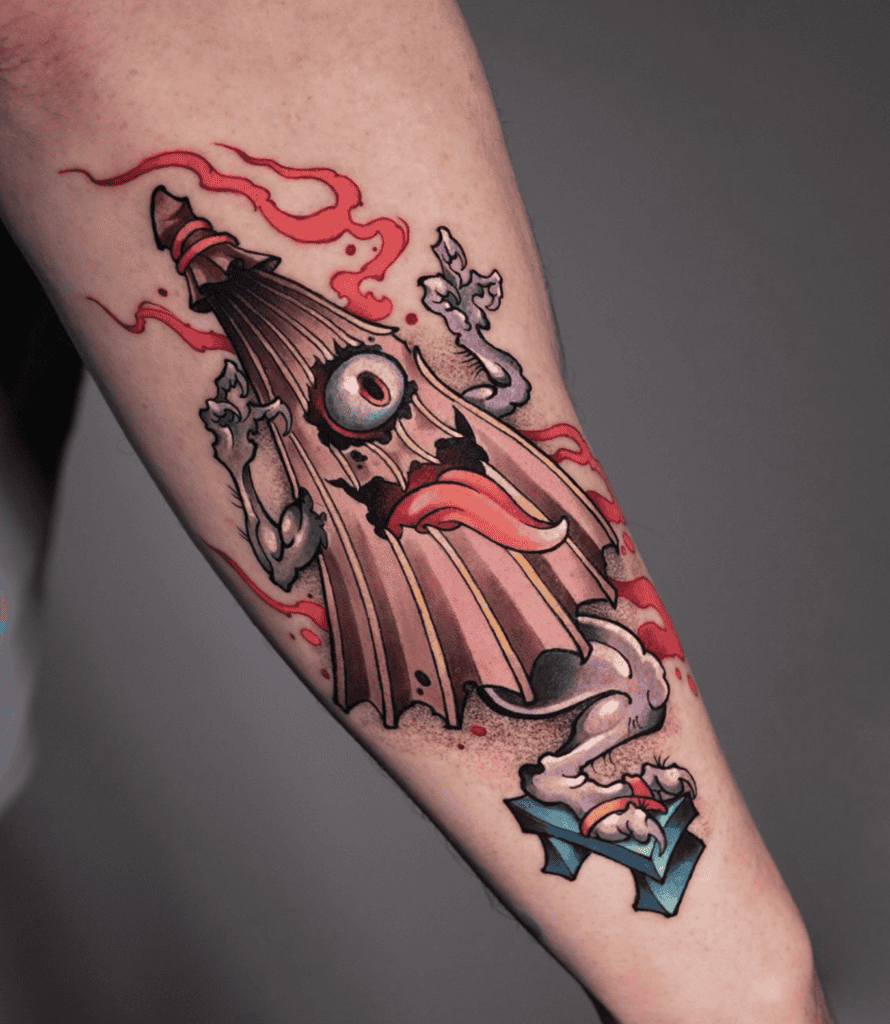 Kasa-obake Japanese Mythology Tattoo