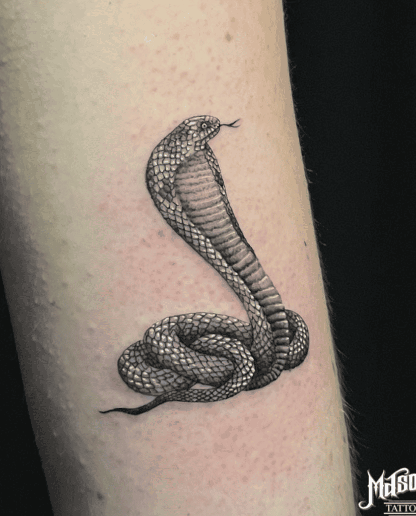 King Cobra Simple Snake Tattoo